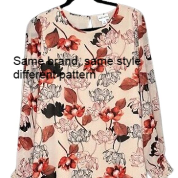 Ava&Viv Size X Plus Size Flowy Floral Pullover Top Blouse - Picture 2 of 5
